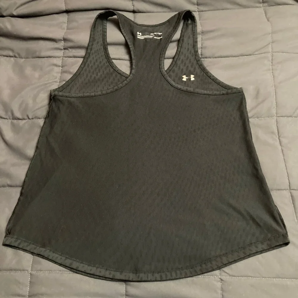 Under Armour Mesh Heatgear Loose Fit Black Tank  Size: Extra Small - Picture 15 of 15